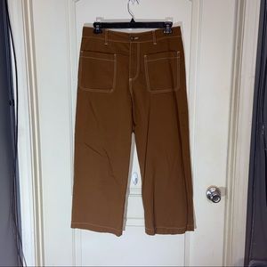 Who What Wear / Brown wide leg utility pants / Size 14